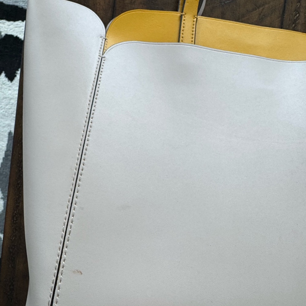 Kate Spade Two-Tone Leather Tote — Light Tan and Mustard - Picture 14 of 16